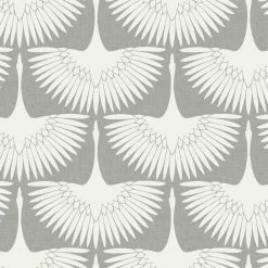 World Market Light Gray Genevieve Gorder Cranes Peel And Stick Wallpaper