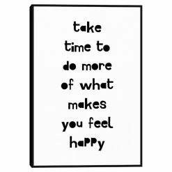 World Market Feel Happy By Clara Wells Framed Canvas Wall Art