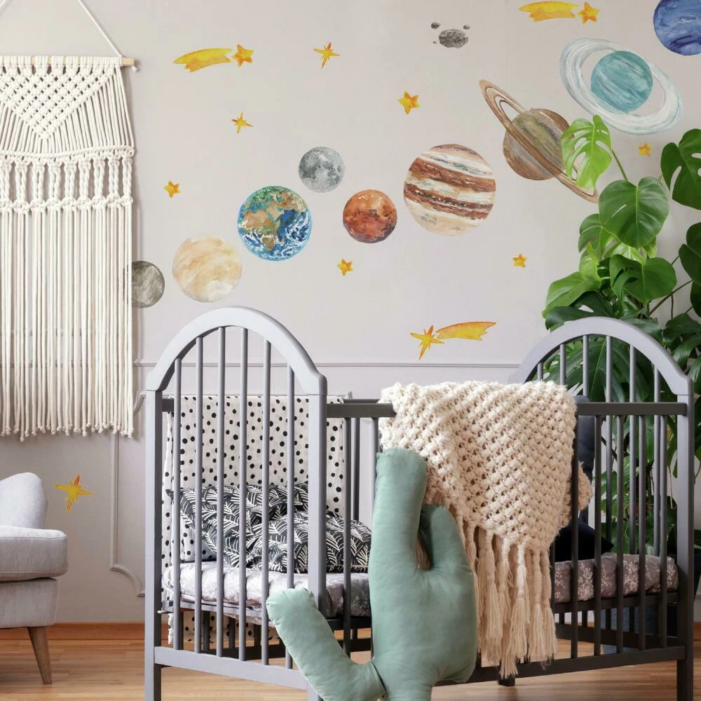 World Market Watercolor Planet Peel and Stick Wall Decals 26 Piece - Image 3