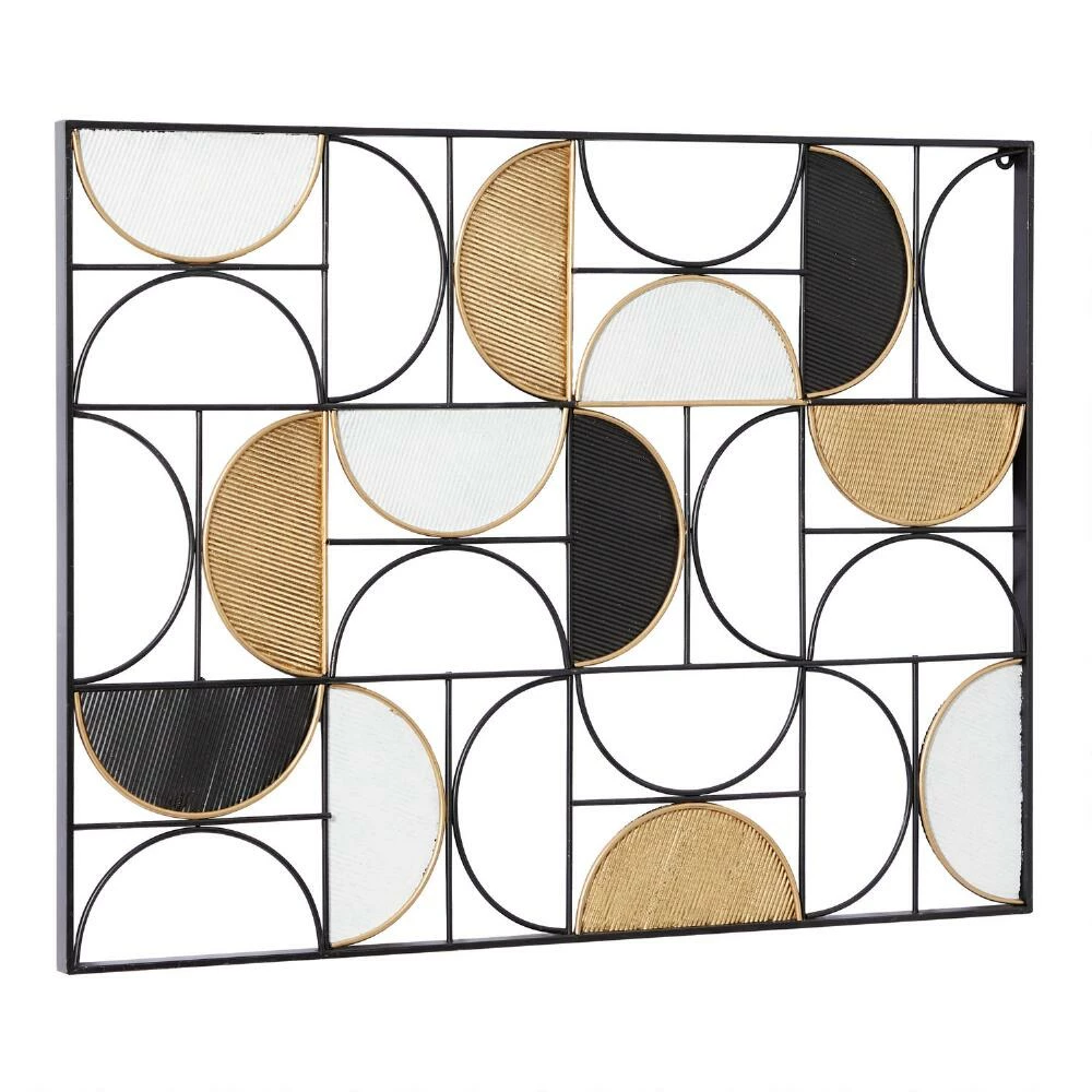 World Market Gold and Black Metal Semi Circle Wall Decor - Image 3