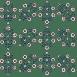 World Market Green And Navy Blue Geo Floral Peel and Stick Wallpaper