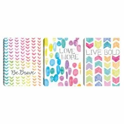 World Market Vibrant Live Bold By Lottie Fontaine Canvas Wall Art 3 Piece