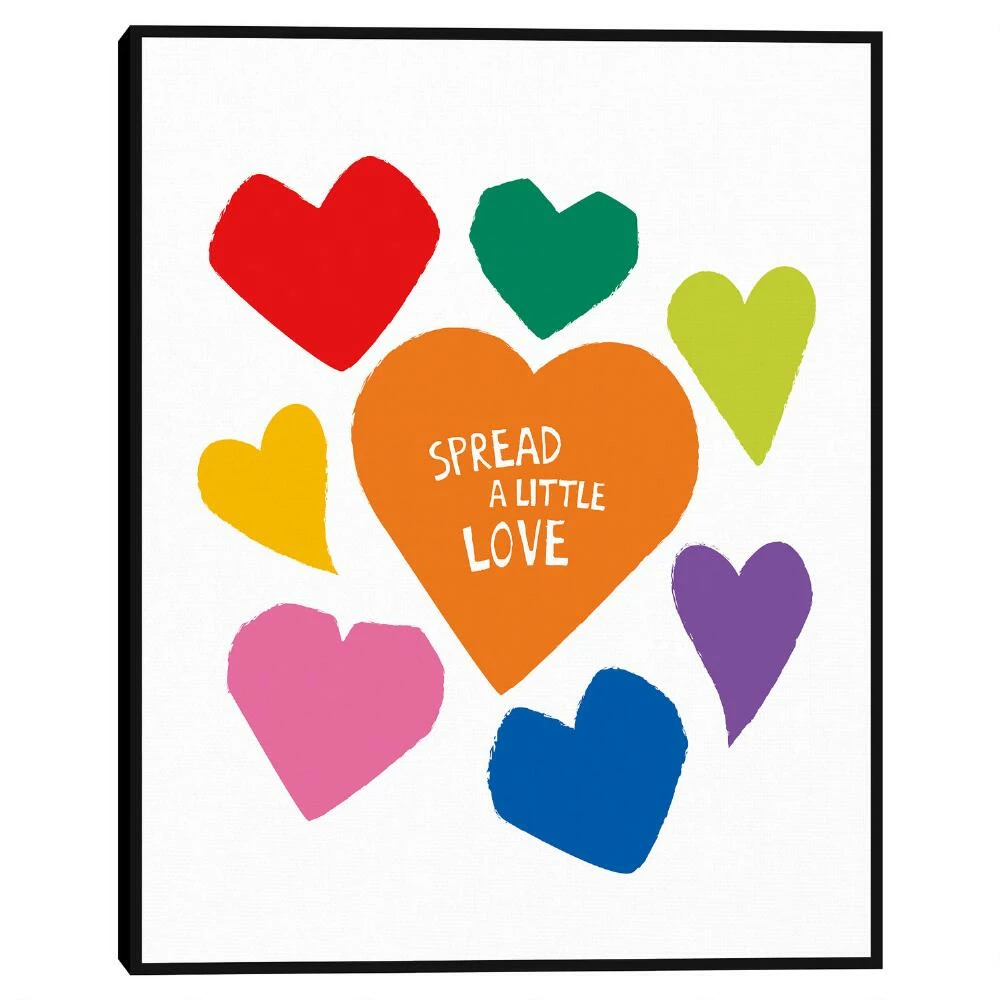 World Market Spread A Little Love By Clara Wells Framed Canvas Wall Art