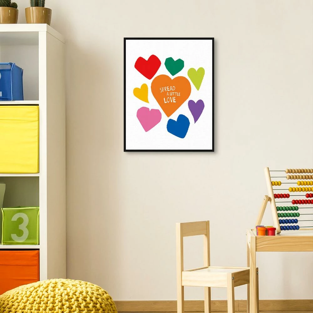 World Market Spread A Little Love By Clara Wells Framed Canvas Wall Art - Image 3