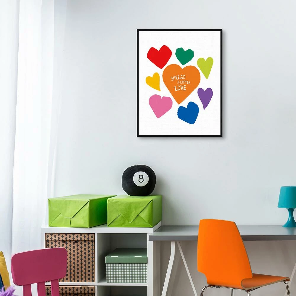 World Market Spread A Little Love By Clara Wells Framed Canvas Wall Art - Image 4