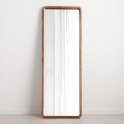 World Market Natural Wood Leaning Full Length Mirror