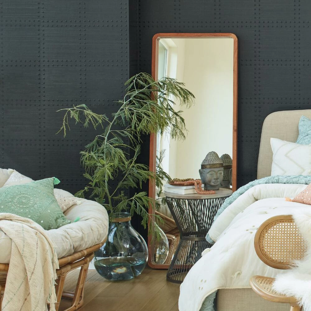 World Market Natural Wood Leaning Full Length Mirror - Image 2