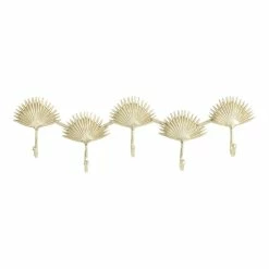World Market Gold Metal Palm Leaf Wall Rack