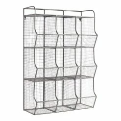 World Market Thomas Galvanized Metal Cubby Wall Storage