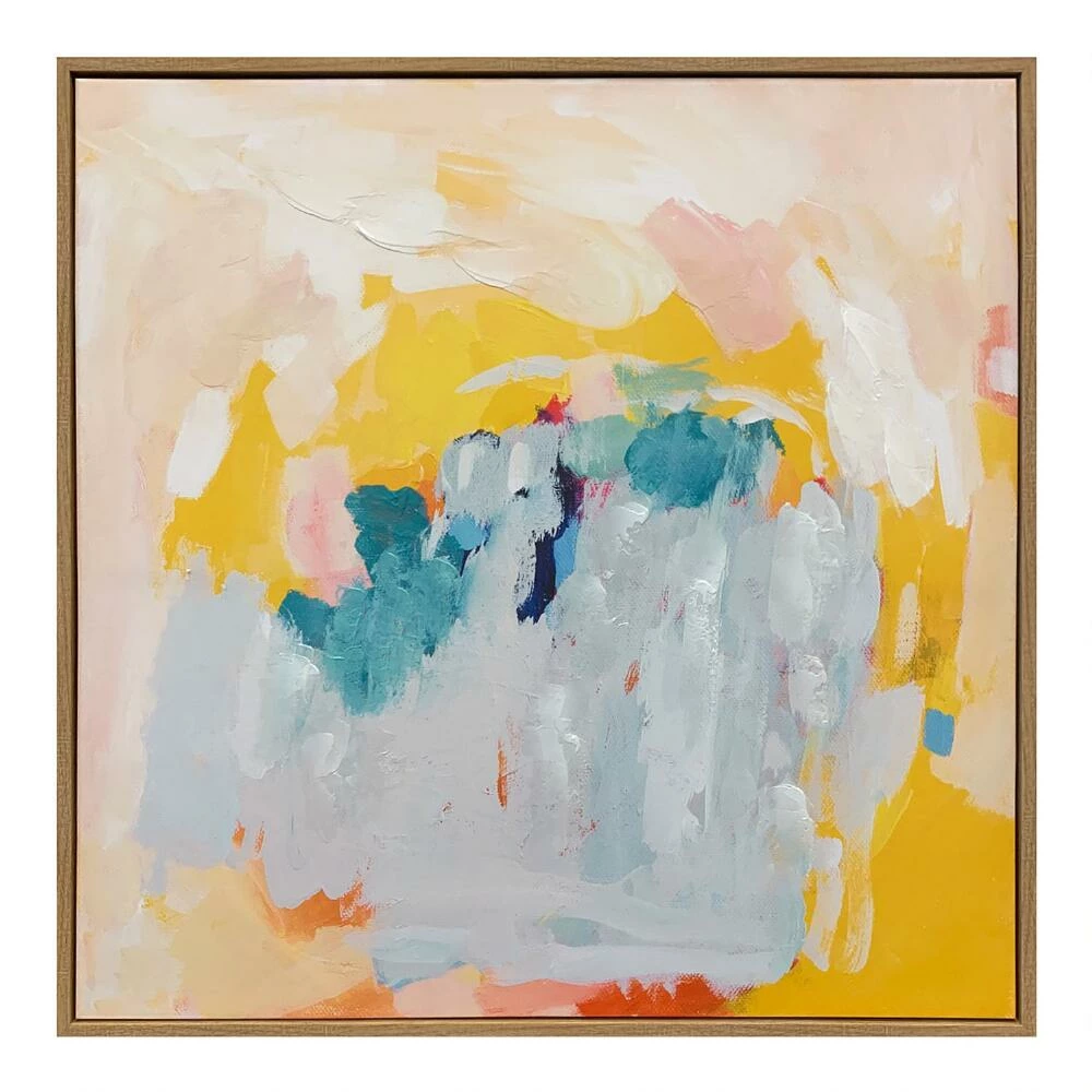 World Market Sorbet Pastel by Amira Rahim Framed Canvas Wall Art