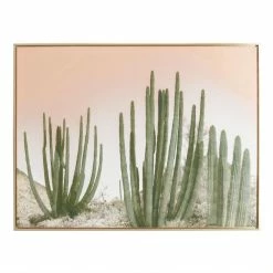 World Market Organ Pipe Cactus Framed Canvas Wall Art