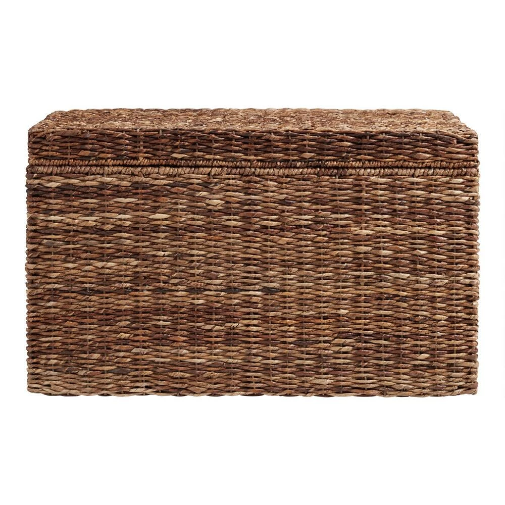 World Market Madras Dark Brown Abaca Storage Trunk - Image 2