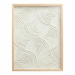 World Market White Rice Paper Arches Shadow Box Wall Art