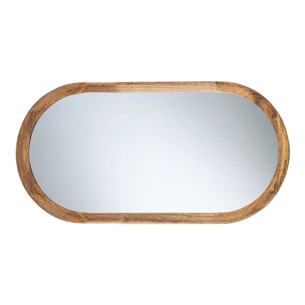 World Market Oblong Natural Wood Wall Mirror - Image 3
