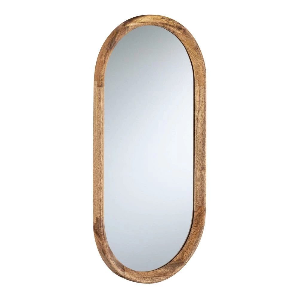 World Market Oblong Natural Wood Wall Mirror - Image 4
