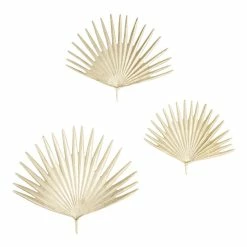 World Market Gold Metal Palm Leaf Wall Decor 3 Piece