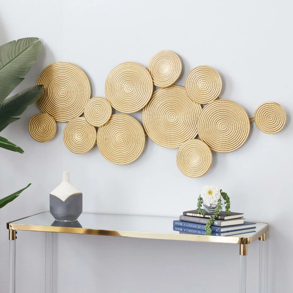 World Market Gold Hammered Bubble Plate Wall Decor - Image 2