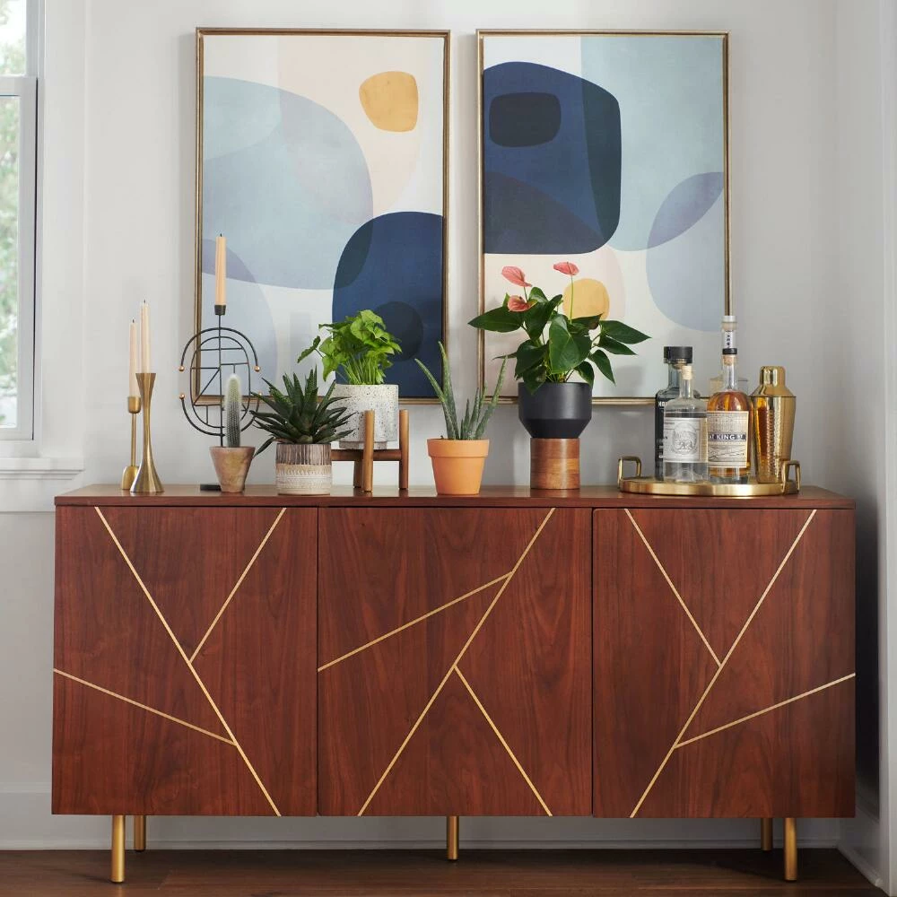 World Market Gold Monde I-II By Victoria Borges Framed Wall Art 2 Piece - Image 2