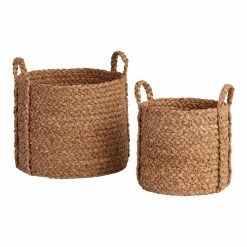 World Market Leila Natural Hyacinth Braided Tote Basket