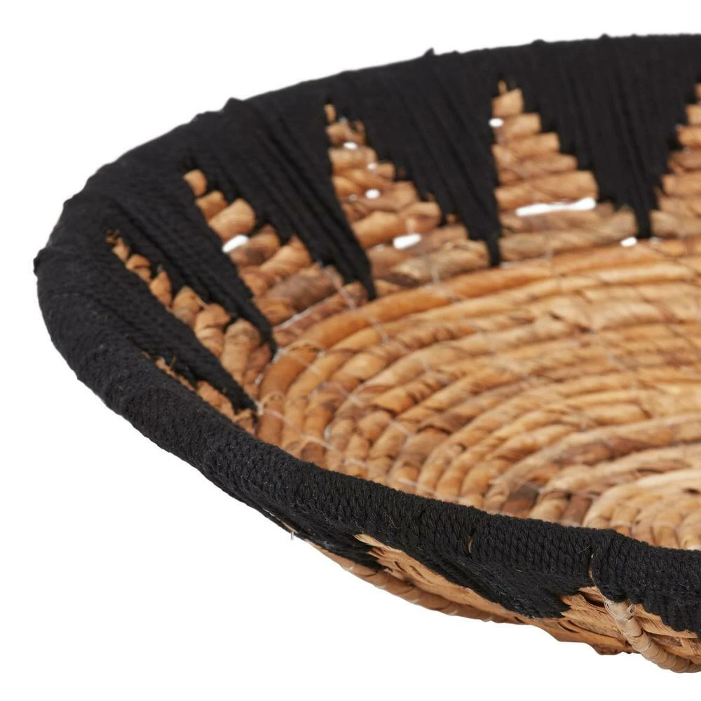 World Market Black And Natural Banana Bark Sun Woven Disc Wall Decor - Image 3