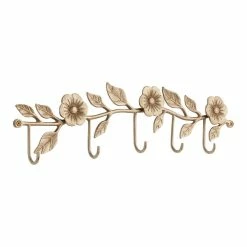 World Market Antique Gold Metal Floral Wall Rack