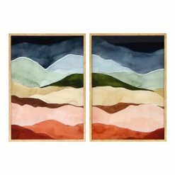 World Market Nature's Layers Diptych Framed Glass Wall Art 2 Piece