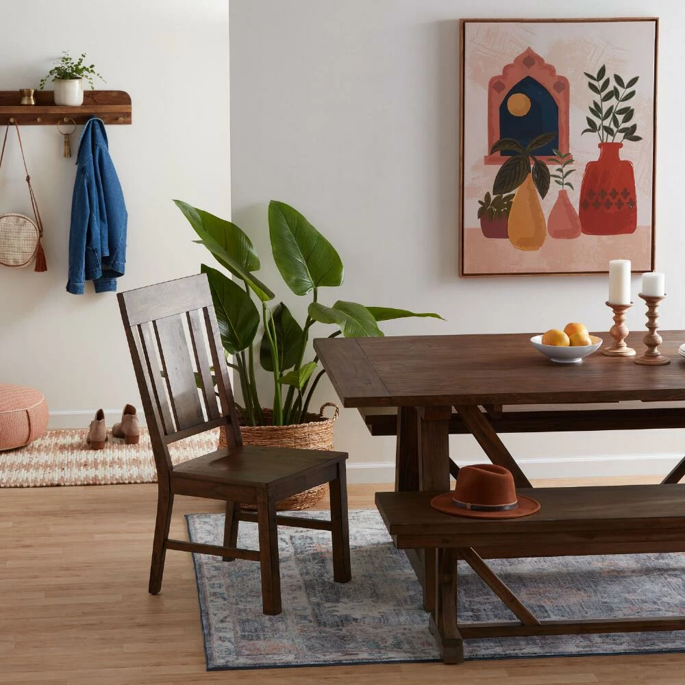 World Market Ophelia's Window Pink And Terracotta Framed Canvas Wall Art - Image 2