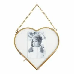 World Market Reese Brass Heart Wall Frame