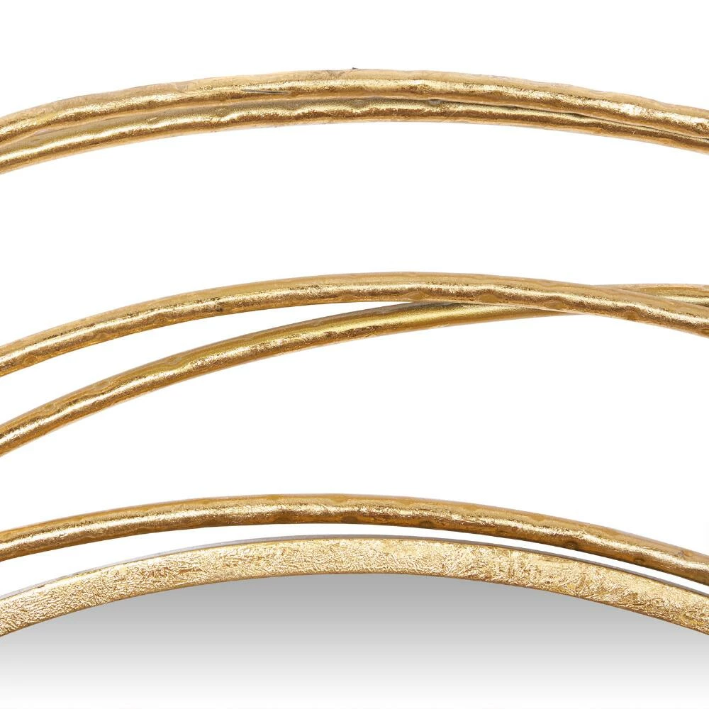 World Market Round Gold Wire Abstract Circles Mirror - Image 5