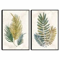 World Market Opulent Ferns Framed Canvas Wall Art 2 Piece