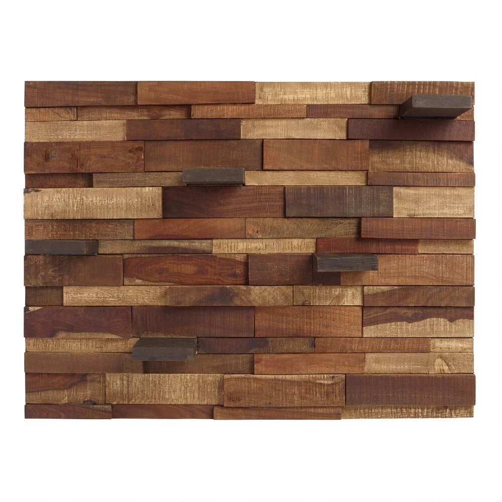 World Market Mosaic Wood Panel with Shelves