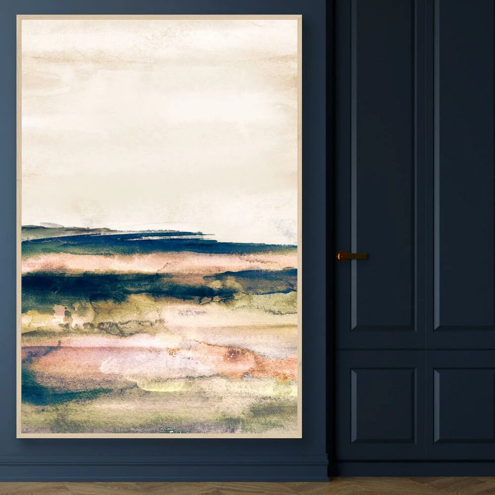 World Market Terra Strata II Abstract Watercolor Framed Canvas Wall Art - Image 4