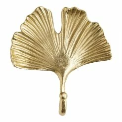 World Market Gold Metal Gingko Leaf Wall Hook