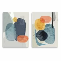World Market Rocks Abstract Canvas Wall Art 2 Piece