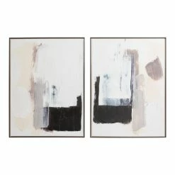 World Market Black Abstract by Jennifer Parker Canvas Wall Art 2 Piece