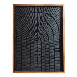 World Market Black Rice Paper Arch Shadow Box Wall Art