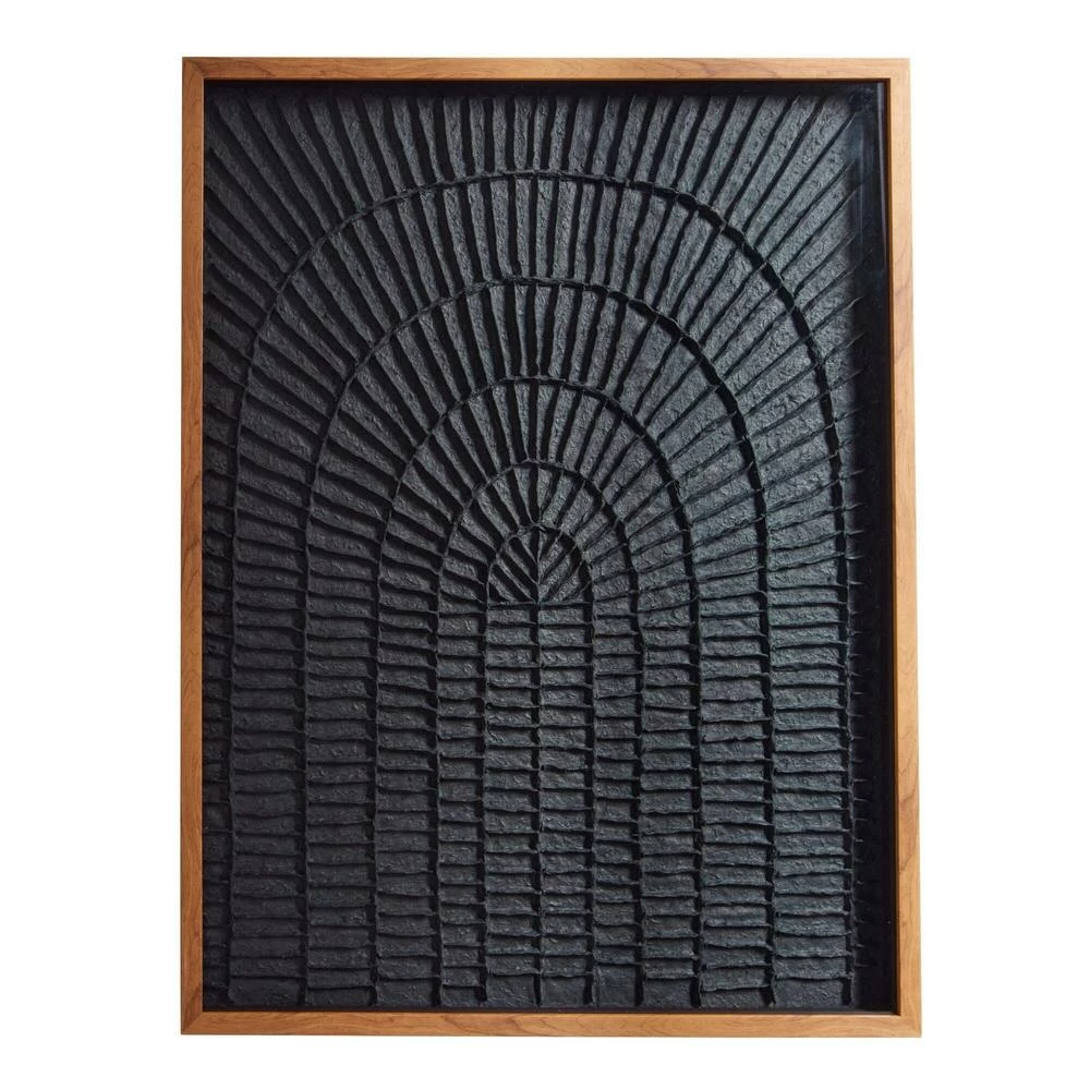 World Market Black Rice Paper Arch Shadow Box Wall Art