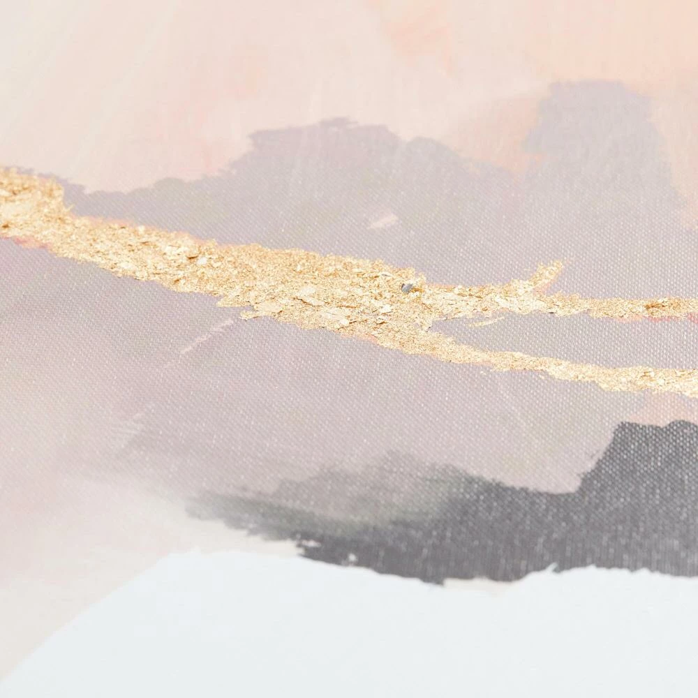 World Market Pink Dalarna By Dan Hobday Round Canvas Wall Art - Image 3