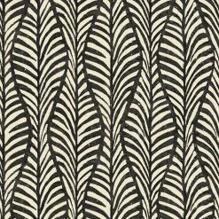 World Market Black And Ivory Block Print Leaves Peel And Stick Wallpaper