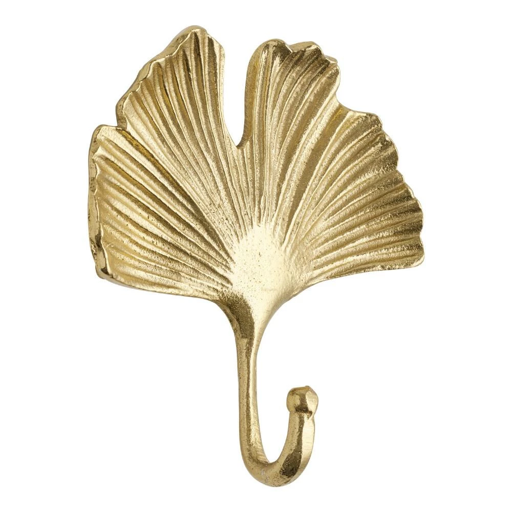 World Market Gold Metal Gingko Leaf Wall Hook - Image 2