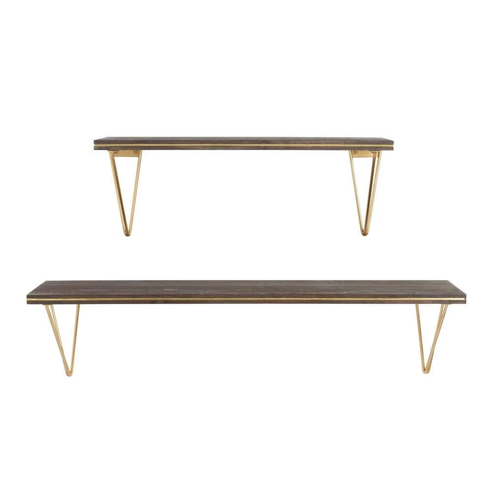 World Market Geometric Gold Wire Mix & Match Shelf Brackets 2 Pack - Image 4