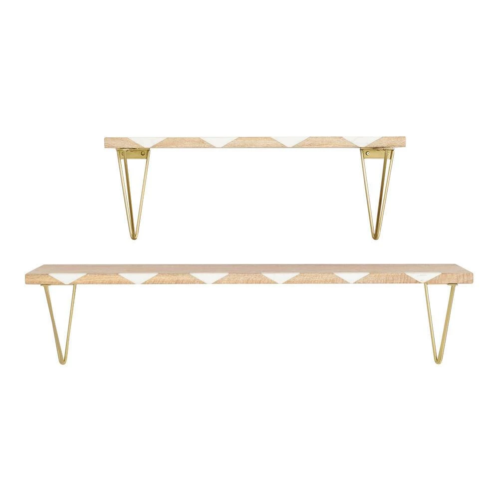 World Market Geometric Gold Wire Mix & Match Shelf Brackets 2 Pack - Image 5