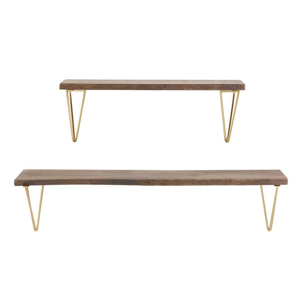 World Market Geometric Gold Wire Mix & Match Shelf Brackets 2 Pack - Image 6