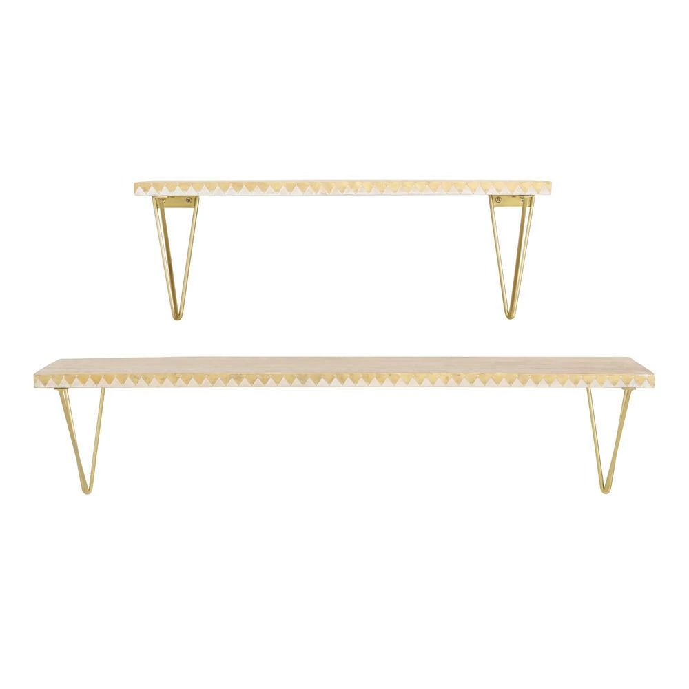 World Market Geometric Gold Wire Mix & Match Shelf Brackets 2 Pack - Image 7