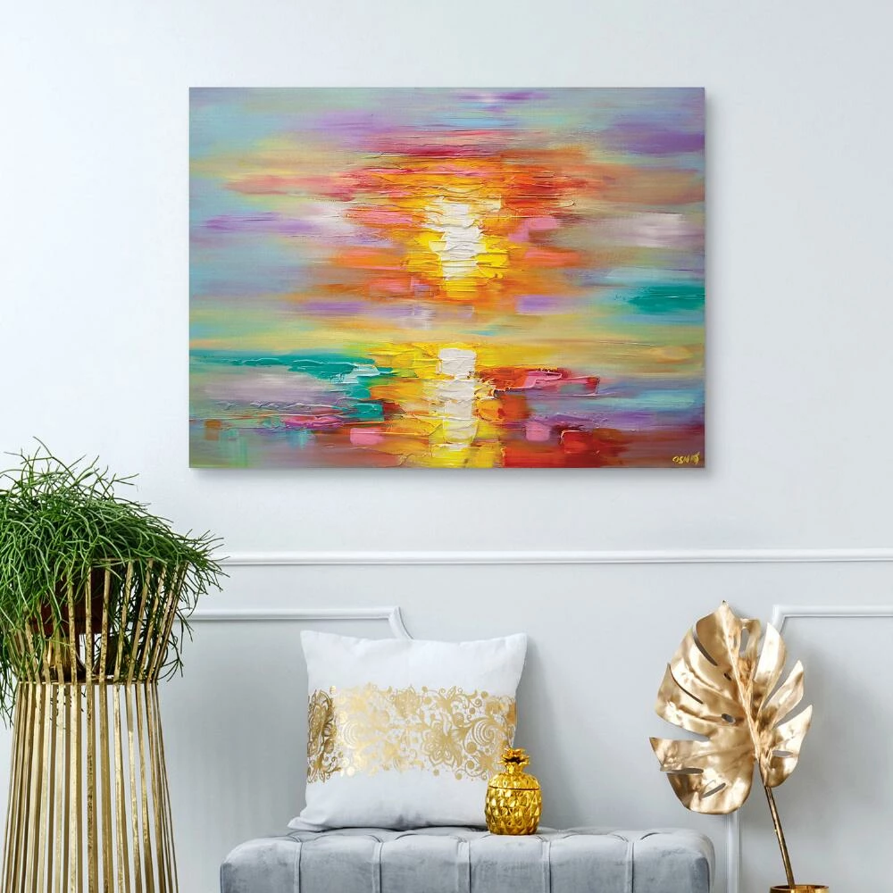 World Market Abstract Sunrise by Osnat Tzadok Canvas Wall Art - Image 3