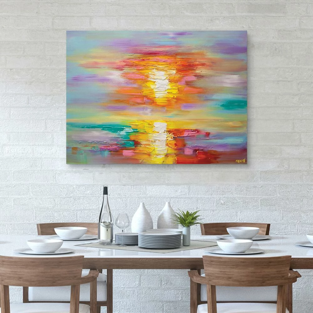 World Market Abstract Sunrise by Osnat Tzadok Canvas Wall Art - Image 4