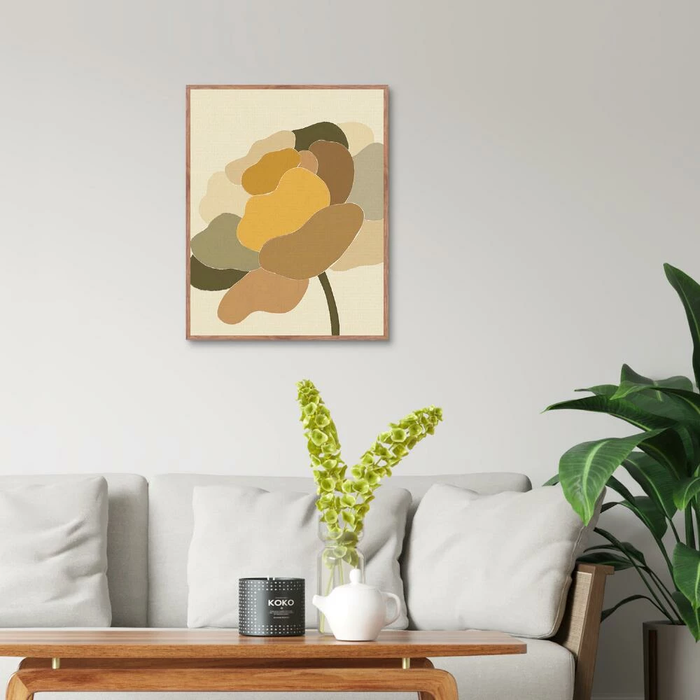 World Market Pastel Peony by Alisa Galitsyna Framed Canvas Wall Art - Image 2