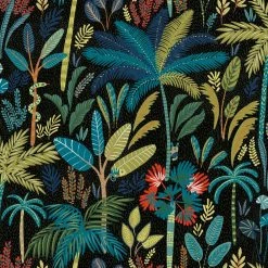 World Market Blue and Black Tropical Peel And Stick Wallpaper