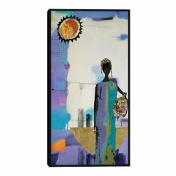 World Market Water Bearer By Nikki Chu Framed Canvas Wall Art