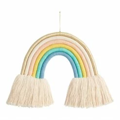 World Market Cotton Yarn Rainbow Wall Hanging